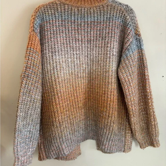 Universal Thread Multicolor Knit Cardigan - Peach, Gray, Cream - Picture 2 of 3